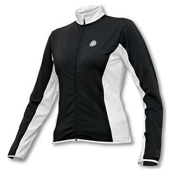 cyklistický dres Dres na kolo ETAPE Gaia dlouhý rukáv dámský černá-bílý stojáček Velikost: M
