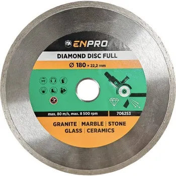 Brusný kotouč Kotouč diamantový plný Ø 180 x 22.2 mm, ENPRO