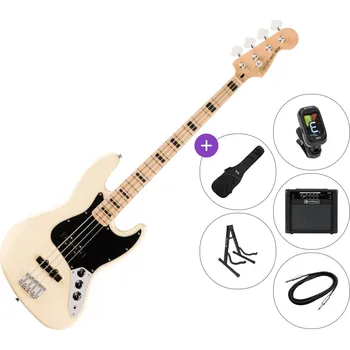 Baskytara Fender Squier Affinity Series Active Jazz Bass MN SET 2 Olympic White Elektrická baskytara