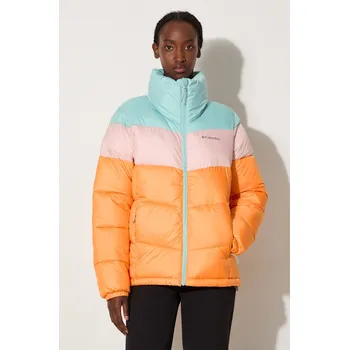 Dámské oblečení Bunda Columbia Puffect Color Block Jkt 1955101 oranžová 22X, vel. M