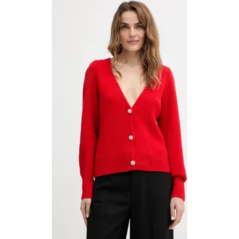 Dámský svetr Kardigan s příměsí vlny Morgan MGOJI červená 33X, vel. XS