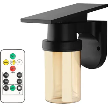 Venkovní osvětlení Černé LED fasádní solární svítidlo válcové 0,9W IP54 CCT s DO - LED Solution - 24153 - 24153