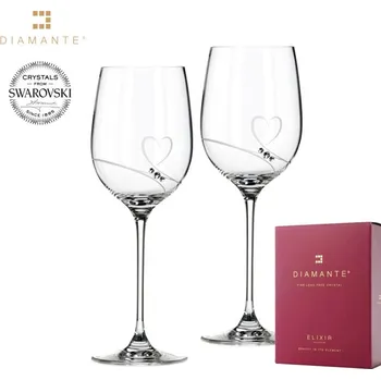 Sklenice Diamante Sklenice Romance 360 ml víno Diamante® sada 2 ks