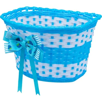 košík na kolo Dětský košík na řídítka Bow modrá/bílá (Dětský košík na řídítka Bow modrá/bílá)
