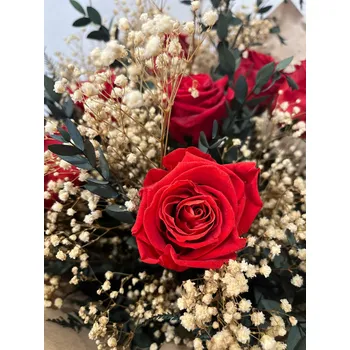 umělá květina Stabilizovaná kytice růží Kus: 3