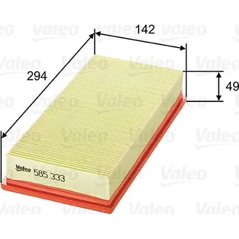 Filtr do auta Vzduchový filtr VALEO 585333