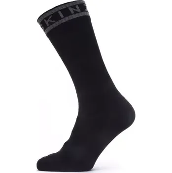 Ponožky SealSkinz Warm Weather Mid Black Grey Hydrostop