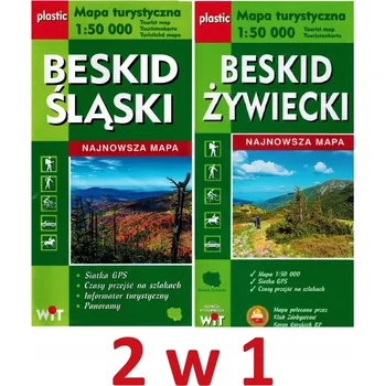 Umění BESKID ŚLĄSKI I ŻYWIECKI ZESTAW 2 MAP LAMINOWANYCH WIT