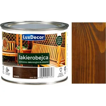 Lak na dřevo Lazurovací lak LuxDecor 0,2 l hnědý lesk