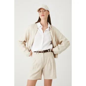 Lněné kraťasy Medicine RS25.SZD093 béžová 08X, vel. L