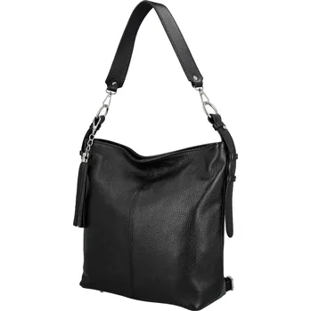 Kabelka Módní dámská kožená kabelka na rameno Sherica, černá