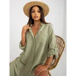 Košilové šaty TW-SK-BE-199D.85P Och Bella Barva: Zelená, Velikost: S/M