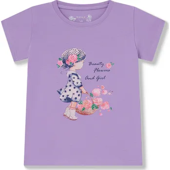 Chlapecké tričko Dívčí tričko - Wolf S2511A, fialková Barva: Fialková, Velikost: 146