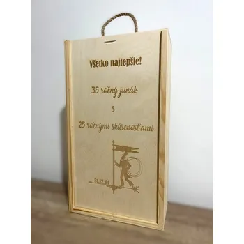 Dárkový potravinový koš Dárkový dřevěný box s vlastní personalizací