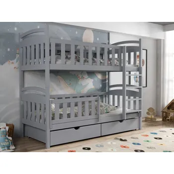 Dětská postel Patrová postel Kristian Barva dřeva: Šedá, Rozměry: 80x180