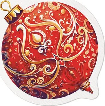 Papírový ubrousek Ubrousky PAW 32x32cm Airlaid shape Decorative Bauble