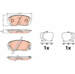 Sada brzdových destiček, vždy 4 kusy v sadě TRW GDB3642