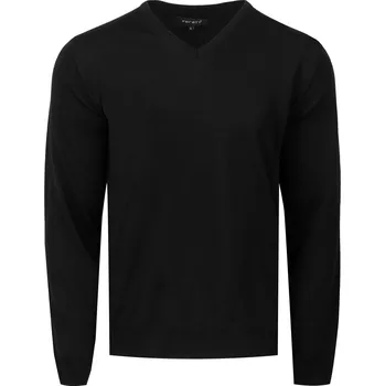 Pánský svetr FERATT Pánský MERINO svetr HENRIK černý Velikost: XXL