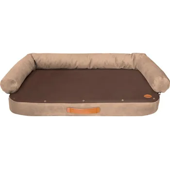Pelíšek pro psa REDANT ortopedický pelech pro psa s paměťovou pěnou ORTHOPEDIC DELUXE krémovo-čokoládový L