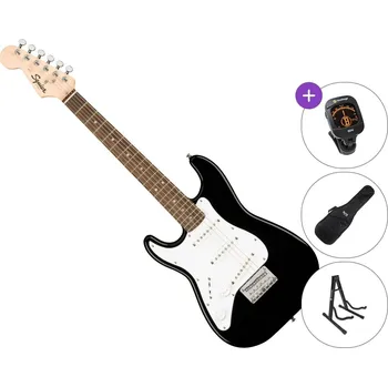 Elektrická kytara Fender Squier Mini Stratocaster IL LH SET Black Elektrická kytara