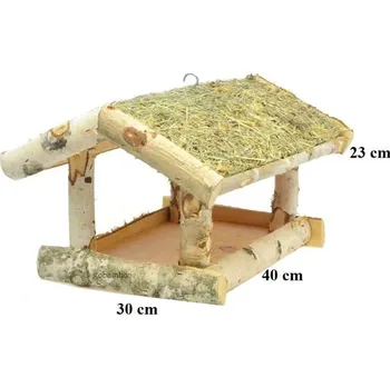 Krmítko pro ptáka Krmítko pro ptáky z březového dřeva 23 cm