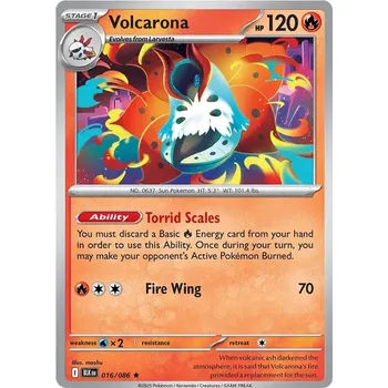 Sběratelská karetní hra Volcarona 016/086 - Black Bolt Typ karty: Holo