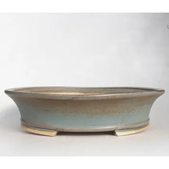 Květináč Keramická bonsai miska 32 x 29 x 7 cm modrá