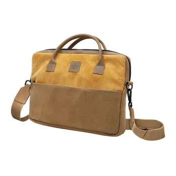 REDANT kožená taška Frame hořčicová na MacBook 13" a 14" s popruhem