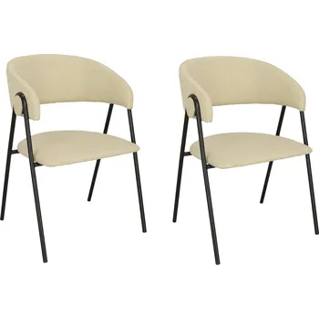 Jídelní židle Sada 2 béžových židlí Larisa