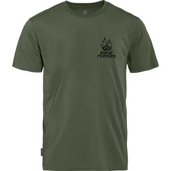 Cyklistické oblečení Horsefeathers Reckless pánské technické triko Thyme velikost M