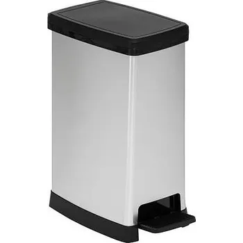 Odpadkový koš Kuchyňský odpadkový koš 40 l slim s pedálem a tichým zavíráním černý