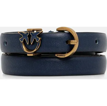 Opasek Kožený pásek Pinko dámský, modrá barva, 105482 A2QP 105482.A2QP 95X, vel. M