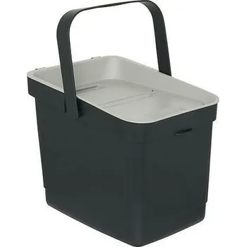 Odpadkový koš Moderní plastový odpadkový koš Slow 20l černý do kuchyně nebo kanceláře 5five