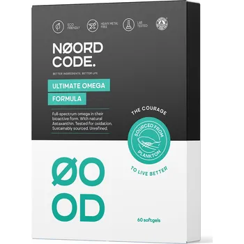 Spalovač tuku NoordCode | Ultimate Omega - Calanus® zooplankton olej obsahuje SDA, EPA, DHA a přirozený astaxanthin, vysoká biologická dostupnost - 60 kapslí