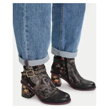 Dámské kozačky Polokozačky Laura Vita Evcao 82 Černá 37