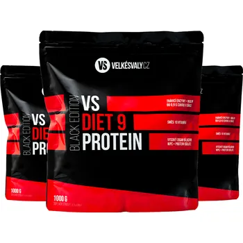 Protein Velkésvaly.cz 2+1 VS Diet Protein 9, Čokoláda s oříškem, Jahoda, Banán