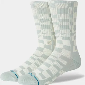 Pánské ponožky Stance Wave Check Crew (pale blue) M, modrá