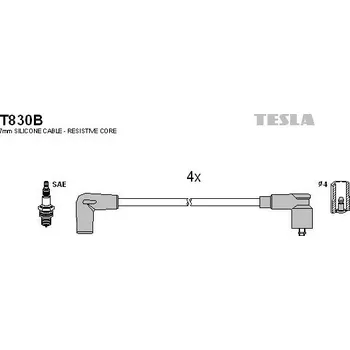 Zapalovací kabel Sada kabelů pro zapalování TESLA T830B