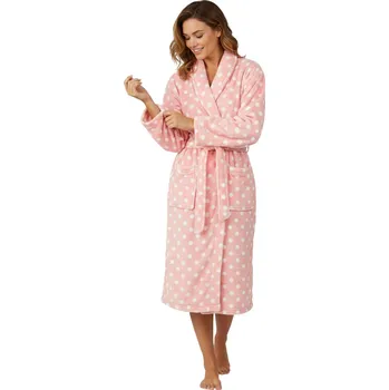 Dámské oblečení Valerie Dream Dámský mikroplyšový župan JANA Barva: Růžová, Velikost: L