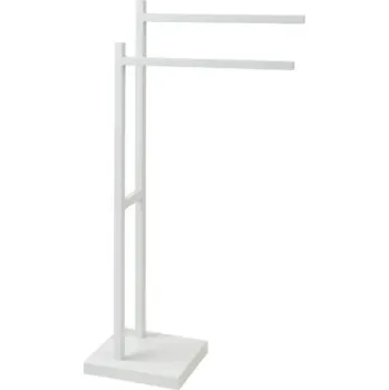 Držák na ručník YLD Stojan na ručníky bílý kov loft 40,5 × 18 × 83 cm