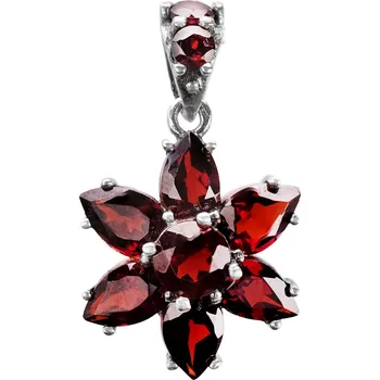 Přívěsek ANNA PERLY Stříbrný přívěsek s Granátem