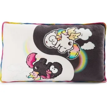 Dekorativní polštářek NICI polštář plyšový Jednorožec Jin a Jang duha 43x25 cm