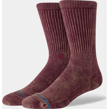 Pánské ponožky Stance Icon Dyed Crew (fig) L, vínově červená