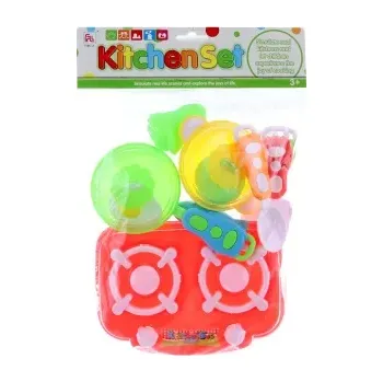 Dětská kuchyňka Dětská plastová sada nádobí s doplňky