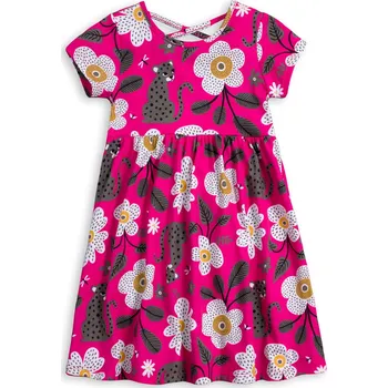 Dívčí oblečení Dívčí šaty KYLY LEOPARD růžovo-šedé Velikost: 92