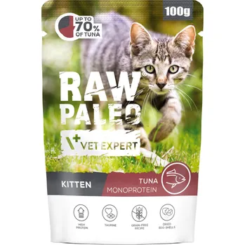 Krmivo pro kočku RAW PALEO Kitten Cat Tuna 100g - mokré krmivo pro koťata - tuňák