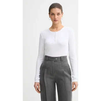 Pánská móda Tričko s dlouhým rukávem Calvin Klein Jeans LV047E201G bílá 00X, vel. XS