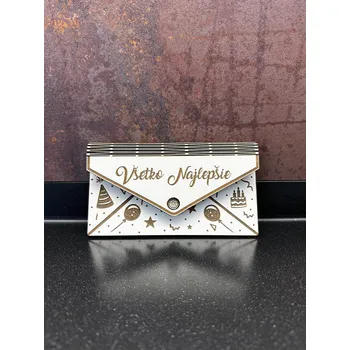 Peněženka Dřevěná obálka – peněženka hodnota: Dar k svátku