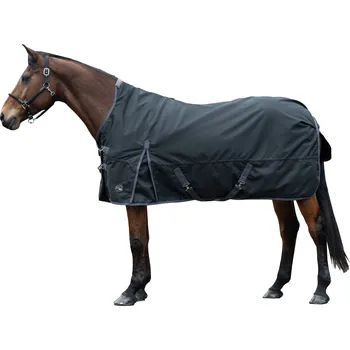 Vybavení pro koně HKM Zimní thermo deka s vyšším krkem -Glasgow- 1200D, 300g zateplení Barva: black, Velikost: 145 cm