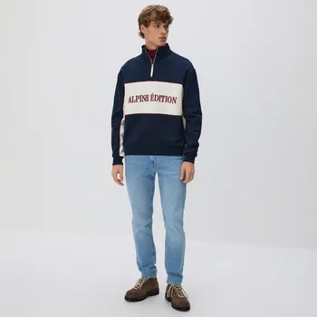 Pánské džíny Reserved - Džíny slim se sepraným efektem - modrá - WM858-50J - WM858-50J-384